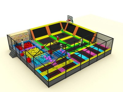 2017 niños de seguridad de espuma de colores cubos de cubos grandes trampolines parque con pozo de espuma KP-160913